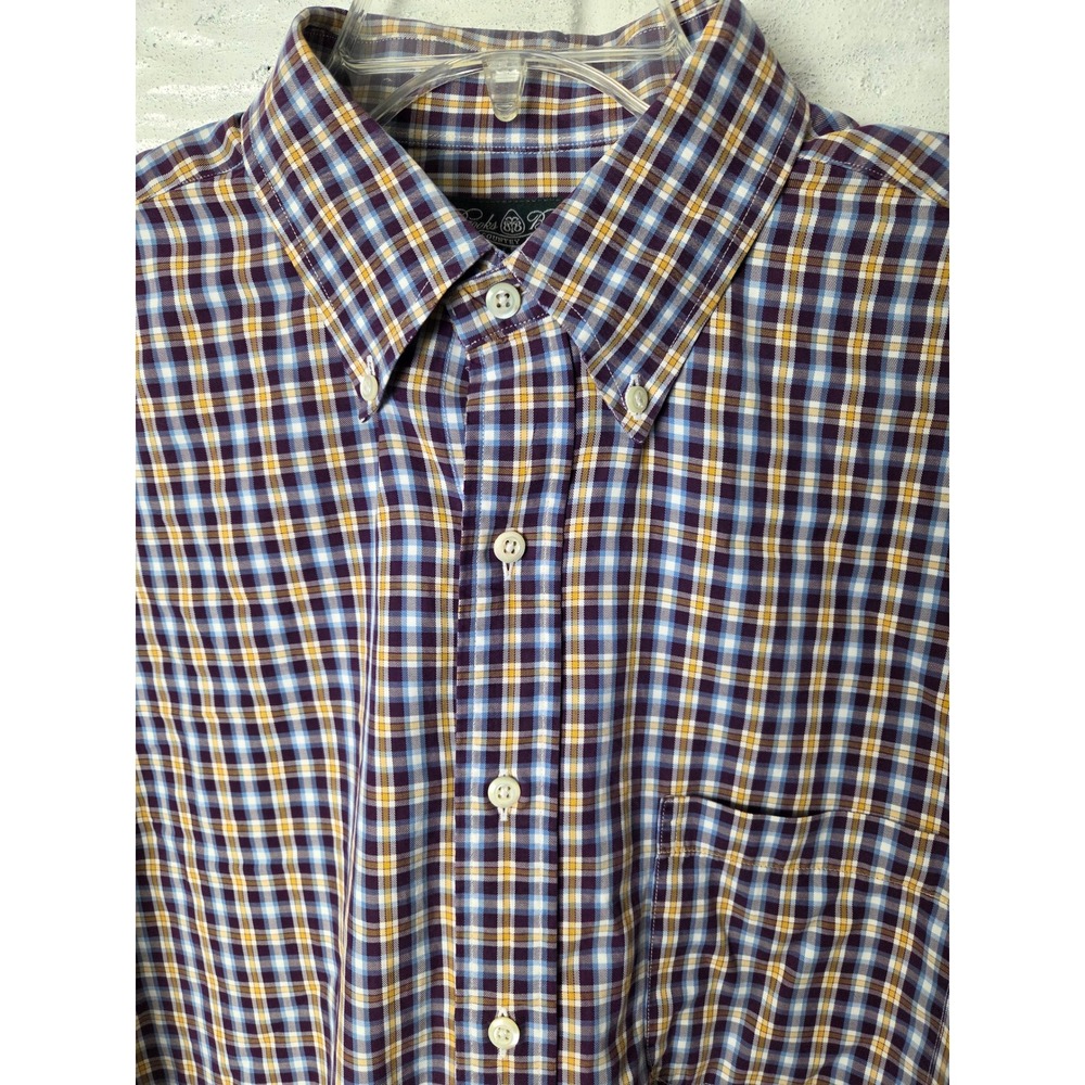 Men's XL/L Long Brooks Brothers XL Country Club Egyptian Cotton Button up USA - Picture 5 of 6